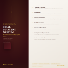 Apex Scholar: Academic Goal Mastery System