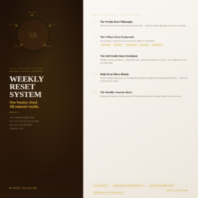 Apex Scholar: Weekly Reset System
